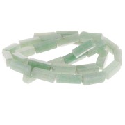 Cuentas tubos de piedra gema 13x4 mm - Aventurine x40cm
