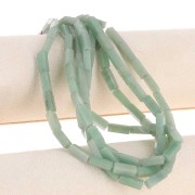 Cuentas tubos de piedra gema 13x4 mm - Aventurine x40cm