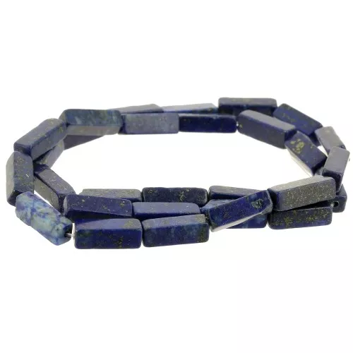 Cuentas tubos de piedra gema 13x4 mm - Lapis lazuli x39cm