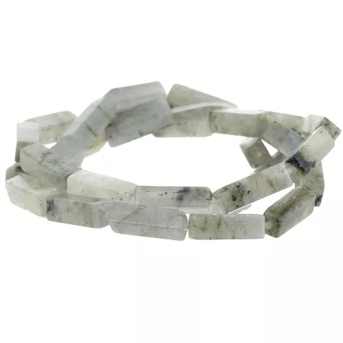 Cuentas tubos de piedra gema 13x4 mm - Labradorite x40cm