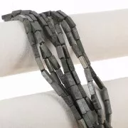 Cuentas tubos de piedra gema 13x4 mm - Pyrite x40cm