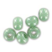 Cuentas de Rocalla Preciosa 6/0, 4 mm - Luster Mint, 20 g