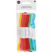 Surtido de 10 Hilos a bordar 100% de algodón - Rico Design - Arc-en-ciel x1