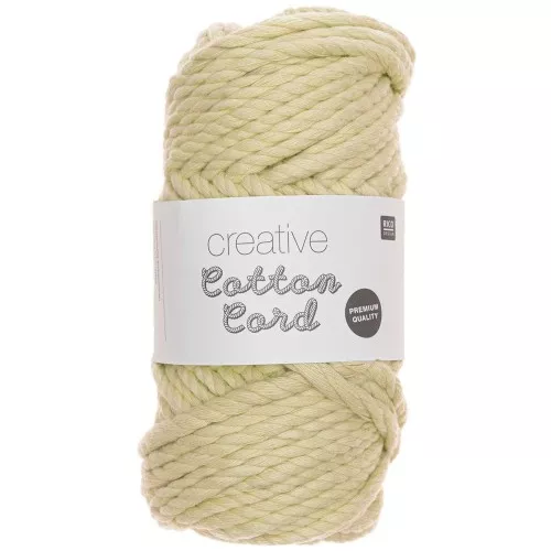 Bobina cuerda algodón para macramé 6mm - Creative Cotton Cord Vert Pastel x 25m