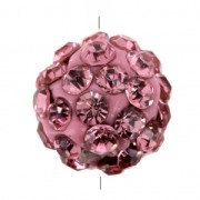 Redonda plastilina strass  8 mm Light Rose x1