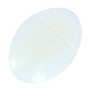 Cabuchón ovalado grabado escarabajo25x18mm imitation pierre gemme - Opalite x1