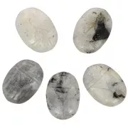 Cabuchón ovalado grabado escarabajo 25x18 mm de piedra gema - Labradorite x1