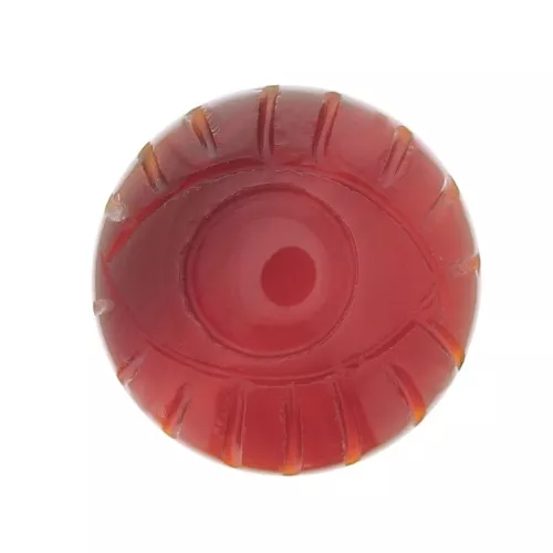Cabuchón redondo grabado ojo 16 mm - de piedra gema - Cornaline x1