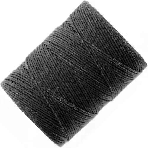 Hilo C-LON Fine Weight Bead Cord 0.4 mm - Charcoal x124m