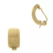 Ganchos pendientes abombado - oreilles non percées 24x12 mm - Dorado x2