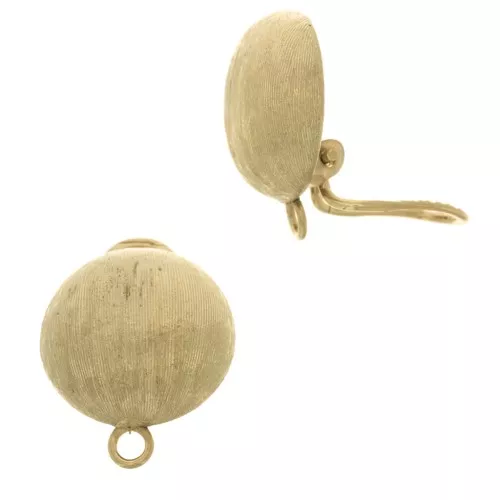 Ganchos media bola -orejas 22x16mm - Dorado x2