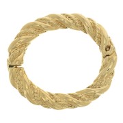 Cierre ovalado trenzado y trabajado a clip 28x25 mm - Dorado x1