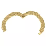 Cierre ovalado trenzado y trabajado a clip 28x25 mm - Dorado x1