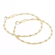 Aros efecto bambú 50 mm - Dorado x2