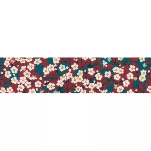 Cinta cortada al bies Liberty Mitsi Granate x1m