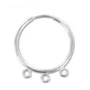 Criollas 3 anillas 18 mm de Plata 925 x2