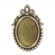 Medallón nudo para cabuchón 18x13 mm color bronce x1|raw }}