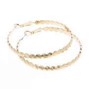 Aros design a rayas 52 mm - Dorado x2