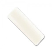 Cuentas cilíndricas decoradas, 25 x 9 mm, blancas x5
