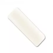 Cuentas cilíndricas decoradas, 25 x 9 mm, blancas x5