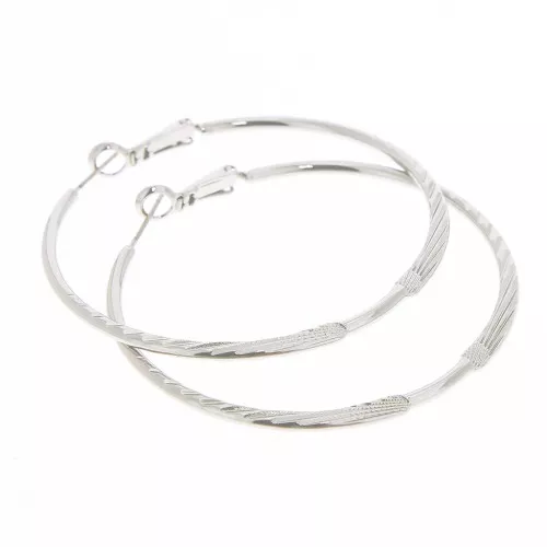 Aros a rayas planas 52.5 mm - Rodiado x2