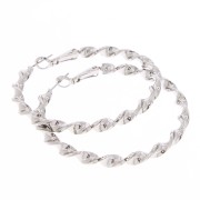 Aros torsadas 50 mm - Rodiado x2