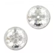 Bola filigrana círculos 14 mm plateado x1