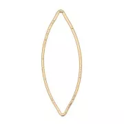 Anilla de montaje y tejido 19x7 mm - Chapado de Oro 3 micras