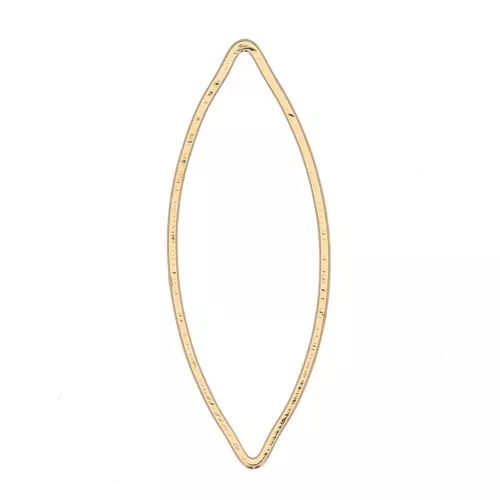 Anilla de montaje y tejido 19x7 mm - Chapado de Oro 3 micras