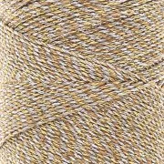 Bobina de hilo encerado Linhasita para micro macramé 1,2 mm Plateado (Ouro-Prata)
