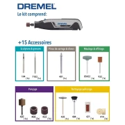 DREMEL® Lite 7760 - Multiherramienta de precisión sin cable - 15 accesorios x1