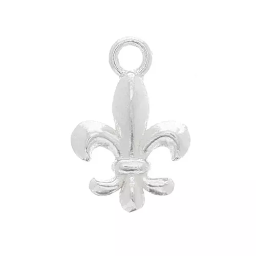 Mini dije flor de Lys 10x7 mm - de Plata 925 x1