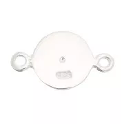 Entrepieza redondo con patrón de estrella del norte 8 mm Plata 925 - Crystal x1