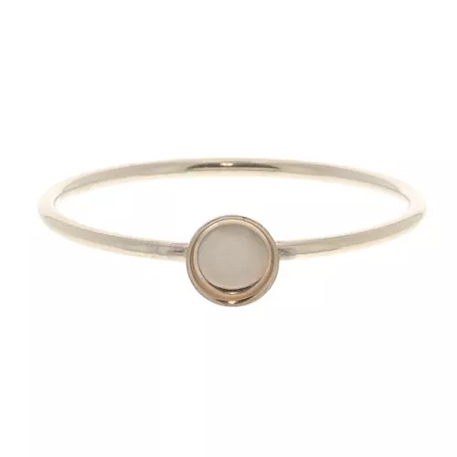 Anillo fino engaste para cabuchón 4 mm de Gold filled Talla 56 x1