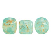 Minos® par Puca® 2.5x3 mm Blue Green Opal Gold Splash x5g