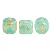 Minos® par Puca® 2.5x3 mm Blue Green Opal Gold Splash x5g