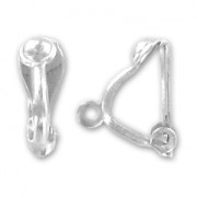Pendientes clip adorno bola  4 mm plateado x2|raw }}