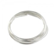 Hilo redondo de plata fina 999/1000, 1 mm x 50 cm