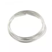 Hilo redondo de plata fina 999/1000, 1 mm x 50 cm