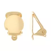 Ganchos de pendientes bandeja con anilla cerrada - 10 mm - Dorado à l'or fin x2
