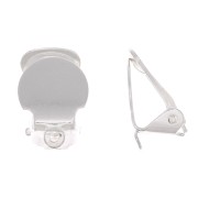 Pendientes de clip de 10 mm - para orejas sin perforar - con recubrimiento de rodio x2