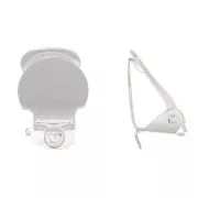 Pendientes de clip de 10 mm - para orejas sin perforar - con recubrimiento de rodio x2