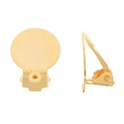 Ganchos de pendientes bandeja con anilla cerrada - 12 mm - Dorado à l'or fin x2