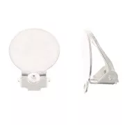 Ganchos de pendientes bandeja con anilla cerrada - 12 mm - Argenté x2