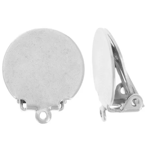 Ganchos de pendientes bandeja con anilla cerrada - 15 mm - Rodié x2