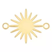 Entrepieza sol 2 anillas 13 mm - Dorado con oro fino x1