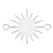 Entrepieza sol 2 anillas 13 mm - Rhodié x1