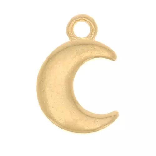 Mini dije luna 8x5 mm - Dorado à l'or fin x1