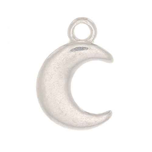Mini breloque lune 8x5 mm - Argenté x1