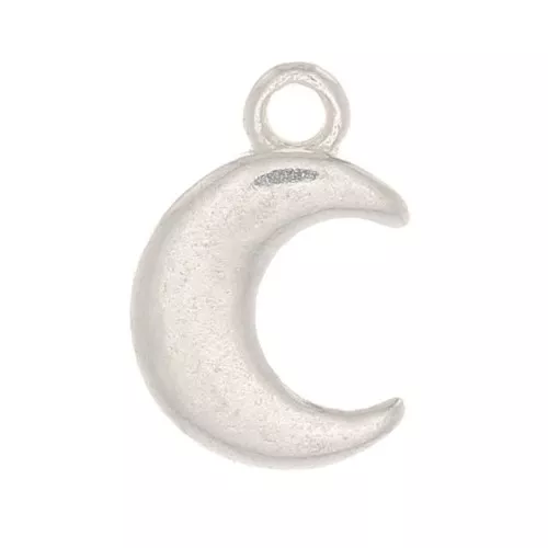 Mini breloque lune 8x5 mm - Argenté x1